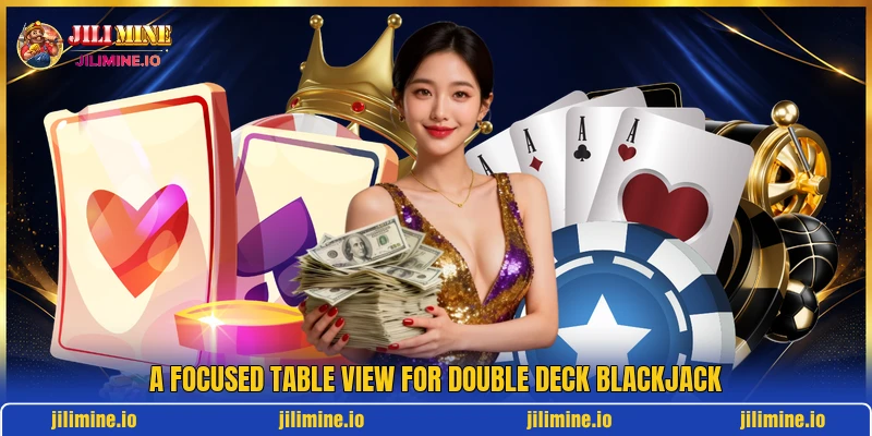 A focused table view for Double Deck Blackjack