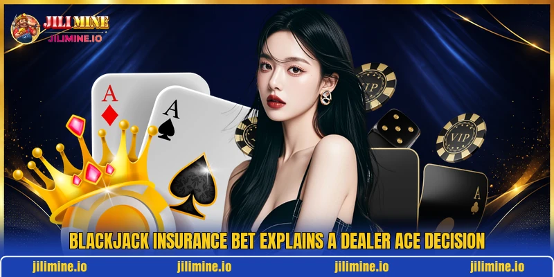 Blackjack insurance bet explains a dealer ace decision