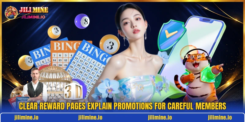 Clear reward pages explain promotions for careful members Clear reward pages explain promotions for careful members