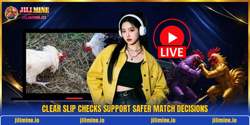 Clear slip checks support safer match decisions