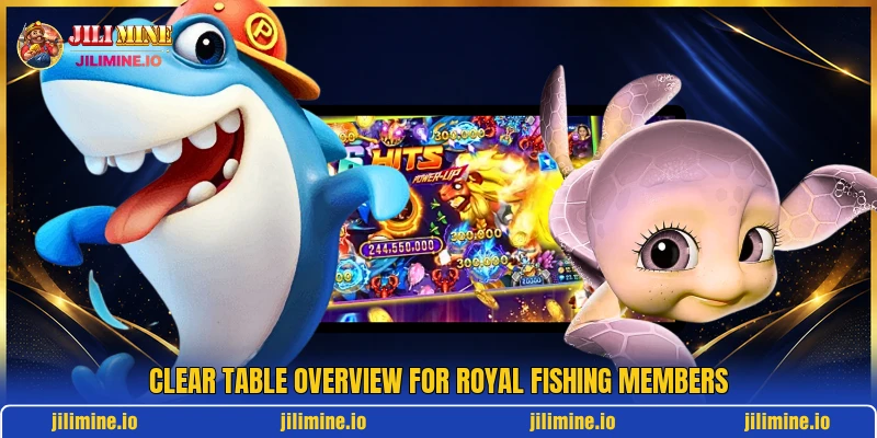 Clear table overview for Royal Fishing members