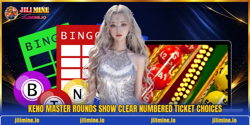 Keno Master rounds show clear numbered ticket choices