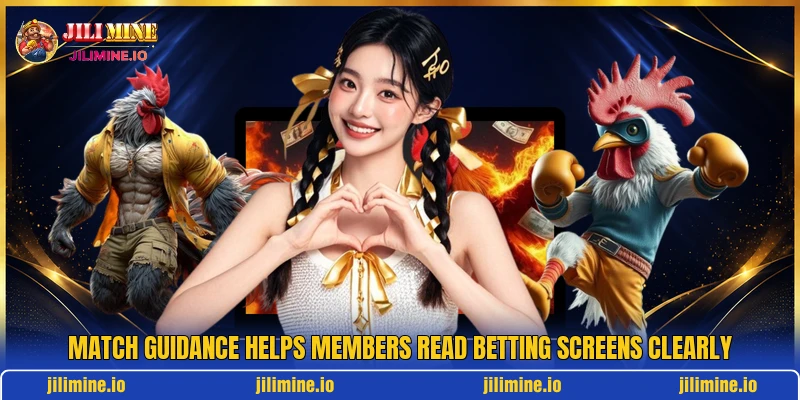 Match guidance helps members read betting screens clearly