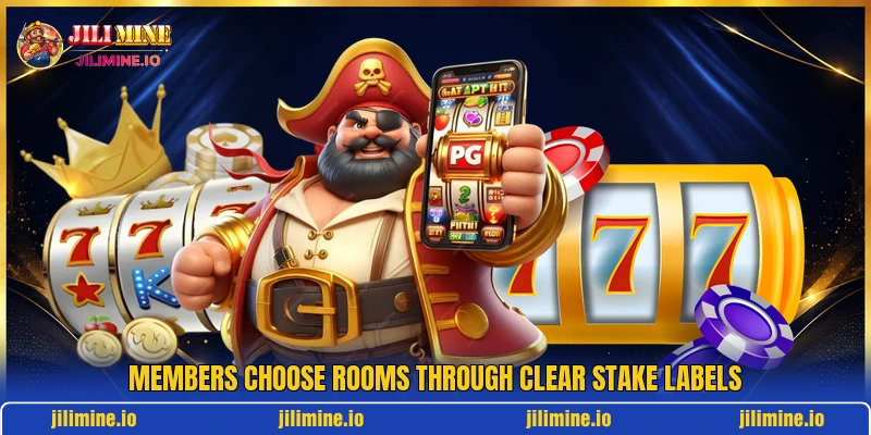 Members choose rooms through clear stake labels