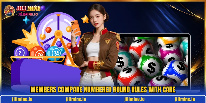 Members compare numbered round rules with care