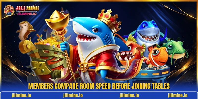 Members compare room speed before joining tables